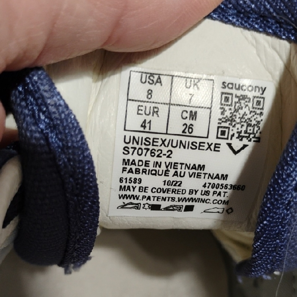 SALE! Saucony Shadow Men's Blue/White Sneakers Sz.8 Hardly Worn #204 CRATE - Picture 12 of 16